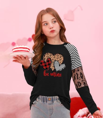 Image of BesserBay Girls St Patrick's Day Raglan Shirt Irish Sequin Lucky Stripe Shamrock Graphic Top 4-14 Years