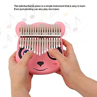 17 touches Kalimba Thumb Piano Piano à doigts portable avec sac de rangement Marteau Mignon Rose Forme de Bande Dessinée… - Les Beatles, Paul McCartney, John Lennon, RIngo Starr, George Harrison 17 touches Kalimba Thumb Piano Piano à doigts portable avec sac de rangement Marteau Mignon Rose Forme de Bande Dessinée… – Image 3