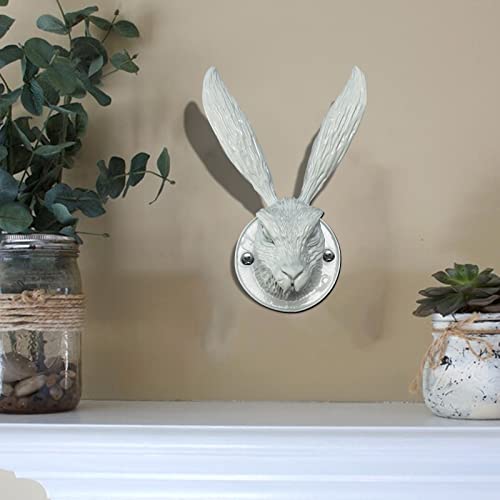Golden Hare Hooks - Gold Old Brass Rabbit Animal Wild Wall Entryway Iron Rustic Metal Vintage Shabby Kitchen Bedroom Bathroom Coat Pegs (Old White) #TOP4