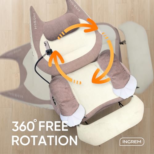 Image of INGREM Smart Recliner with Adjustable Settings, Voice-Activated Home Theater Gaming Seat Rocker, Electric Lounge Chair Featuring USB Port ,Phone Holder and Cat Claw Armrest