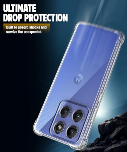 Image of WOW IMAGINE Clear Back Cover Case for Motorola Moto Edge 60 Pro 5G | Shockproof Soft TPU Case | Cushioned Edges for Ultimate Protection Back Cover Case - Transparent
