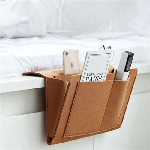 PmHaurient Bedside Caddy,Felt Bed Side Caddy Organizer With 5 Pockets