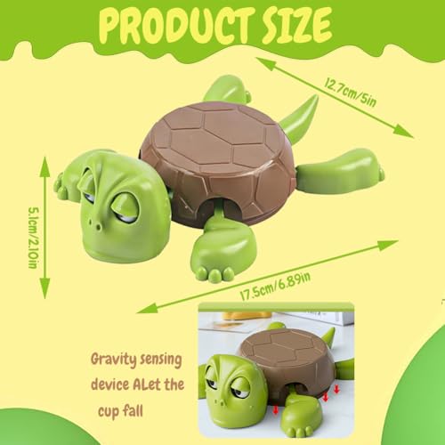 Turtle Coaster, Schildkröten Tassen Untersetzer,3D-Gedruckter Schildkröten-Untersetzer, Kaffeetassenhalter Getränkematte für Getränke, Tassenuntersetzer Deko Geschenke(Grüne)