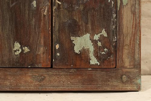 Biscottini Innentür Fenster L 43,5 x T 7,5 x H 61,5 cm - Holztür - Türen für Innen und Außen - Wohnkultur