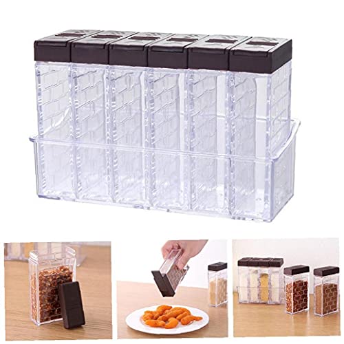 Spice Jars, 6 Pack Creature Jars Shaker Box Seizoensgebieden Spice Rack Spice Storage Fles Kruiken Transparante Pp Salt… - Image 4