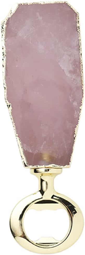Natural Crystal Stone Shape Bottle Opener Creative Wine Beer Beverage Drinking Opener Bar Cute Fun Gadget Beer Kitchen Tools Barware (Pink-ZHU)