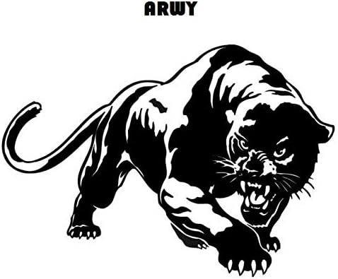 Vinyl Fiery Wild Panther Hunting Car Motorcycle Bike Sticker, 0.11 x 5.7 x 3.14 Inches, Black