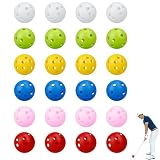 PLATEYTR Palle da Golf da Allenamento - Set da 12 Palline in Plastica con Fori per Allenamento Indoor e Outdoor, Alta visibilità