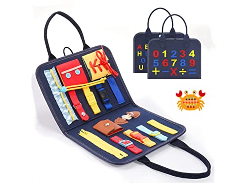 Nytlivet Activity Board für Kinder Montessori Spielzeug ,Beschäftigtes Board für Kleinkinder,Baby Pädagogisches Sensorik Spielzeug mit Verschlüsse,Spielzeug & Geschenke für Kinder (Blau) Cover