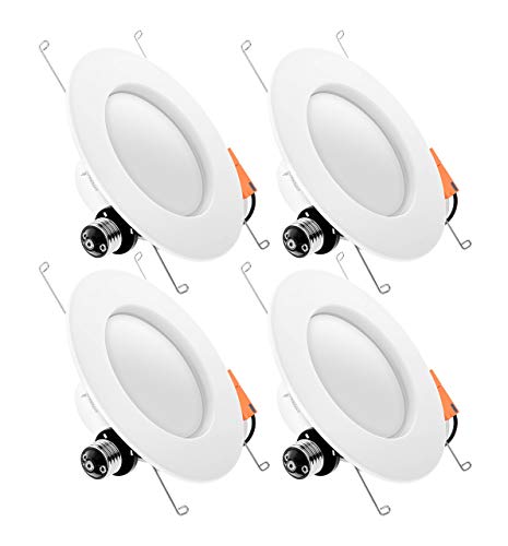 Hyperikon 6 Inch LED Recessed Lighting, 100 Watt Replacement (19W) 5 Inch, Retrofit Dimmable Downlight, 3000K, 4 Pack