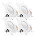 Hyperikon 6 Inch LED Recessed Lighting, 100 Watt (19W) 5 Inch, Retrofit Dimmable Downlight, 3000K, 4 Pack