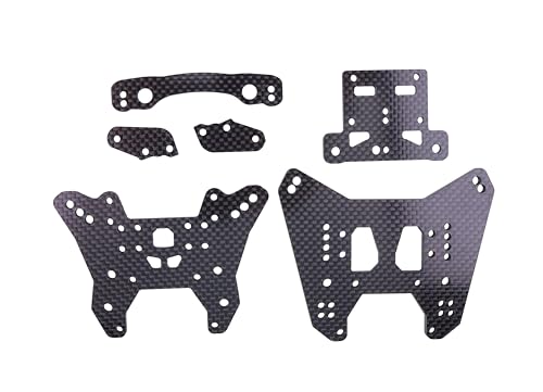 YLQASOON 6Pcs Carbon Fiber Shock Tower Set BQNA32066PC Compatible with Arrma Fireteam 6S BLX/EXB