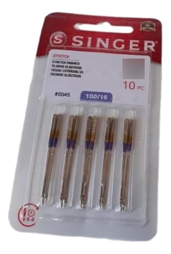 Agulha Singer Ponta Bola Original Máquina Doméstica 100/16 N2045 - Kit com 10 Unidades