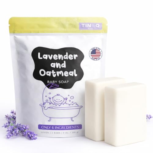 TINOQ Baby Soap Bar For Sensitive Skin | Natural Bath Soap For Toddlers Kids Adults | Relaxing Organic Lavender Essential Oil | No Artificial...