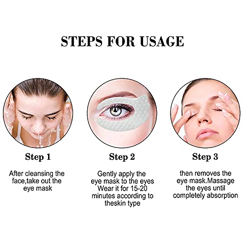 Adesivo de colágeno sob os olhos, rico em colágeno e ácido hialurônico, hidratante para os olhos, an