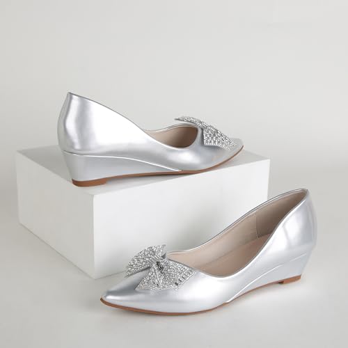 Women's Wedges Heels for Women Pumps Comfortable Closed Toe Dressy Shoes Women Pumps Wedge Shoes for Wedding Work Office Party 2 Inches3