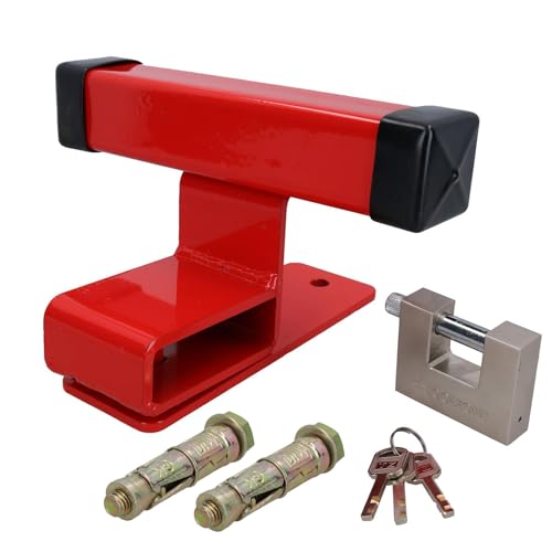 Garage Door Lock Defender Motor Bike Car Stop Bar Up & Over Padlock & Bolts