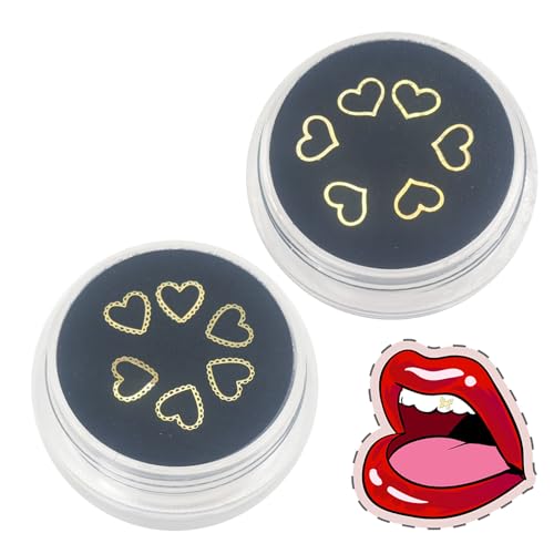 Image of Chamon 10 Boxes Tooth Gems, Gold Plated Professional Teeth Decoration | Ultra-thin and highly comfortable