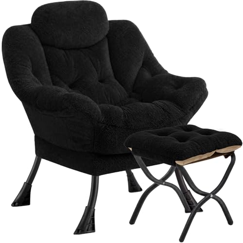 Lazy Chair with Ottoman and Side Pockets