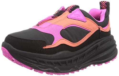 [アグ] スニーカーブーツ CA805 Zip レディース ブラック ／ ビブラント コーラル 24.5 cm