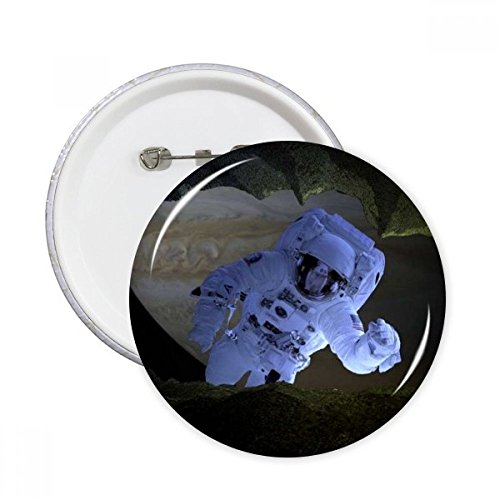 Badge astronaute dark night XXL lot de 5 broches rondes galaxie pour vêtement