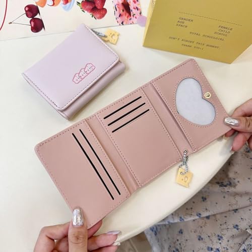 Card Holder PU Cute Large Capacity Wallet Portable with Pendant Women Wallets Women(Purple)4