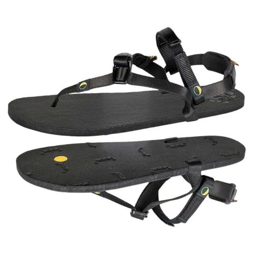 LUNA Sandals Sandales plates Leadville Trail Minimalist pour homme/femme, blanc, M4 W6, noir, 46 EU