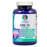 CoQ10 Ubiquinol - 200 mg - 200 Caps - Pure & High Absorption - Vegan - Non-GMO - 6.5 Month Supply Heart & Cellular Energy by Foxxy Doc