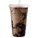 Cold Smoothie Go Cups and Lids | Iced Coffee Cups | Plastic Cups with Lids | 24 oz Cups, 100 Pack | Clear Disposable Pet Cups | Ideal for Parfait Juice Soda Cocktail Party Cups [Drinket Collection]