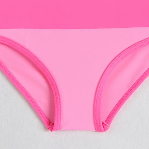 Image of Little Girl Swimsuit Casual Swimwear Kids Two Piece Color Block Bathing Suits Beach Bikini Set 3-12Years