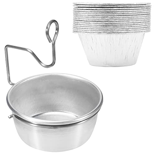 WELL GRILL Fettwanne mit 10-Pack Einweg-Folieneinlagen für Gasgrill Boston, Landmann, Char-Broil, Kenmore und andere Modell Grills, Fettpfannenblech Auffangschale Tropfpfanne Grill Zubehör