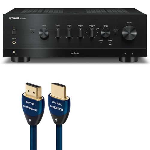 Image of Yamaha R-N1000A Network Receiver Bundle w/AudioQuest Sky 3m HDMI (Black)