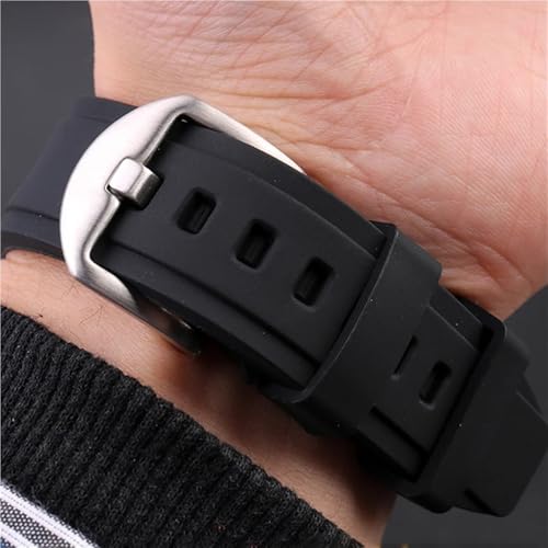 Waterproof Sports Silicone Watch Strap for T137.410/407 Rubber Band Male Interface 12mm Men(A Black sk) by Generic - Used condition - Image 2