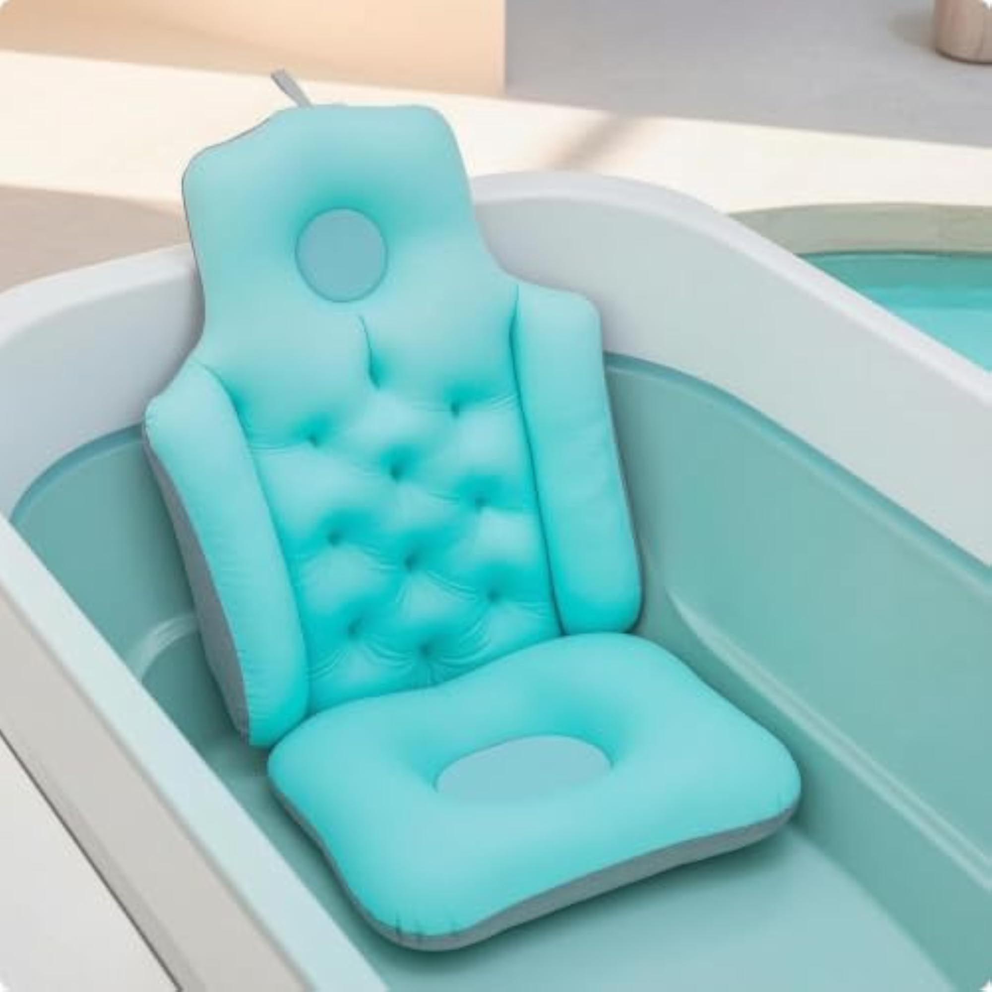 Foldable Bath Cushion with Backrest for Relaxation
