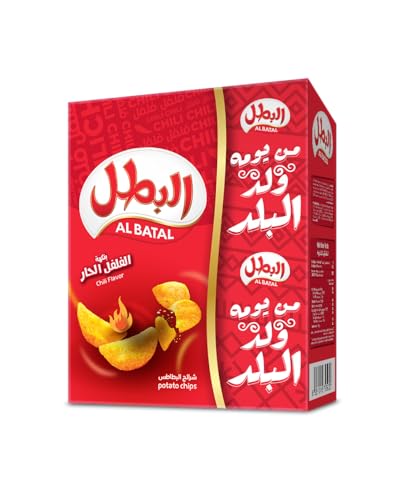 رقائق بطاطس بنكهة الفلفل الحار من البطل، 12 × 23 جرام
