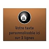 Le texte sera centré et mis en page lors de la fabrication de votre plaque. Inscription personnalisable jusqu'à 3 lignes.