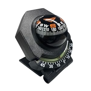 Car Compass, Car Dashboard Compass Ball with Slope Meter, Adjustable Night Vision Compass, Universal Car Accessories for Car, Boat, Truck