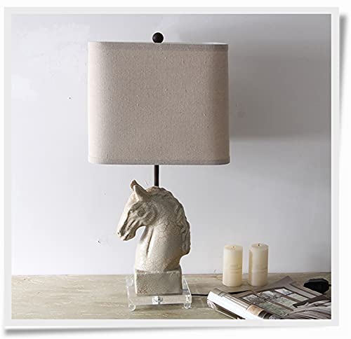 Antique Horse Head Cracked Resin Table Lamp, Linen Lampshade, E27, American Country Table Light, Bedroom, Living Room, Hallway, Room Decoration steampunk buy now online Antique Horse Head Cracked Resin Table Lamp, Linen Lampshade, E27, American Country Table Light, Bedroom, Living Room, Hallway, Room Decoration steampunk buy now online
