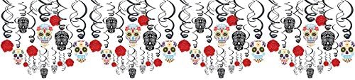 Black & Bone Value Pack Foil Swirl Decorations
