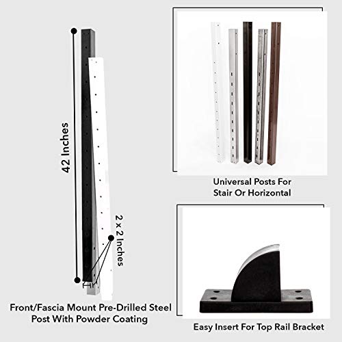 CityPost Steel Cable Railing System for Deck and Stair Handrails DIY