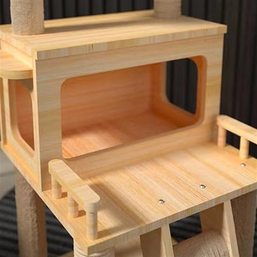 Arbre à chat avec capsule spatiale et griffoir intégré pour salon - 6