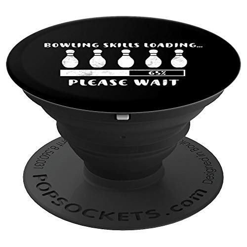 Bowling Player Skills Loading Funny Bowling PopSockets Grip and Stand for Phones
