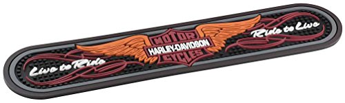 Harley-Davidson Winged Bar & Shield Rubber Beverage Bar Mat, Black HDL-18566