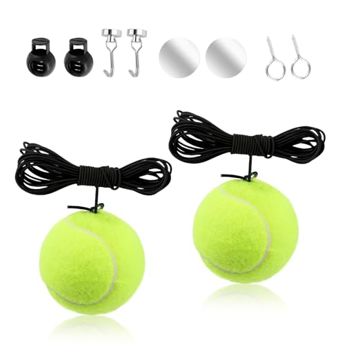 EWOJUYE 2PCS 2-in-1 Garage Parking Aids for Cars,Adjustable Garage Tennis Ball Parking Aid Kit Includes Lanyard/Screw Hook/Magnetic Hook,Soft & Eye-catching Garages Parkings Assist