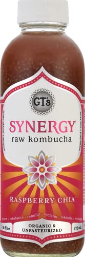 GT's Kombucha, Raspberry Chia 16 Fl Oz