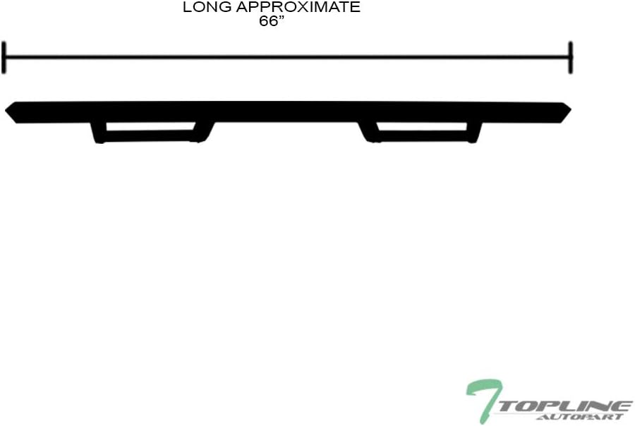 Matte Black Hoop Drop Step Side Nerf Bars Rail Running Boards v2 Compatible with 05-22 Toyota Tacoma Access (Extended) Cab