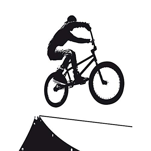 Wee Blue Coo BMX Bike Wall Art Poster Black & White
