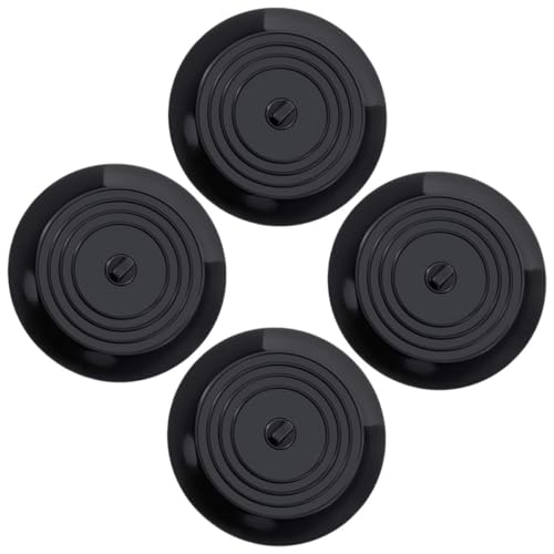 Abaodam Tapón de Drenaje de Silicona para Bañera y Ducha, Protector Negro Fácil de Instalar, 4 Piezas para Baño y Cocina