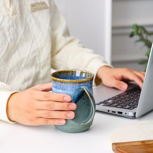 Taza grande de cerámica 21 oz, azul grisáceo miniatura 3