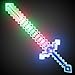 Windy City Novelties LED Crystal Light Up Pixel 8-Bit Toy Sword Retro Video Games 80s Style Birthday Gift for Toddlers and Kids Gaming Sword Sensory Toy.